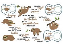 Stickserie - Faultiere Maxi Set inkl. ITH MugRug & Taschen